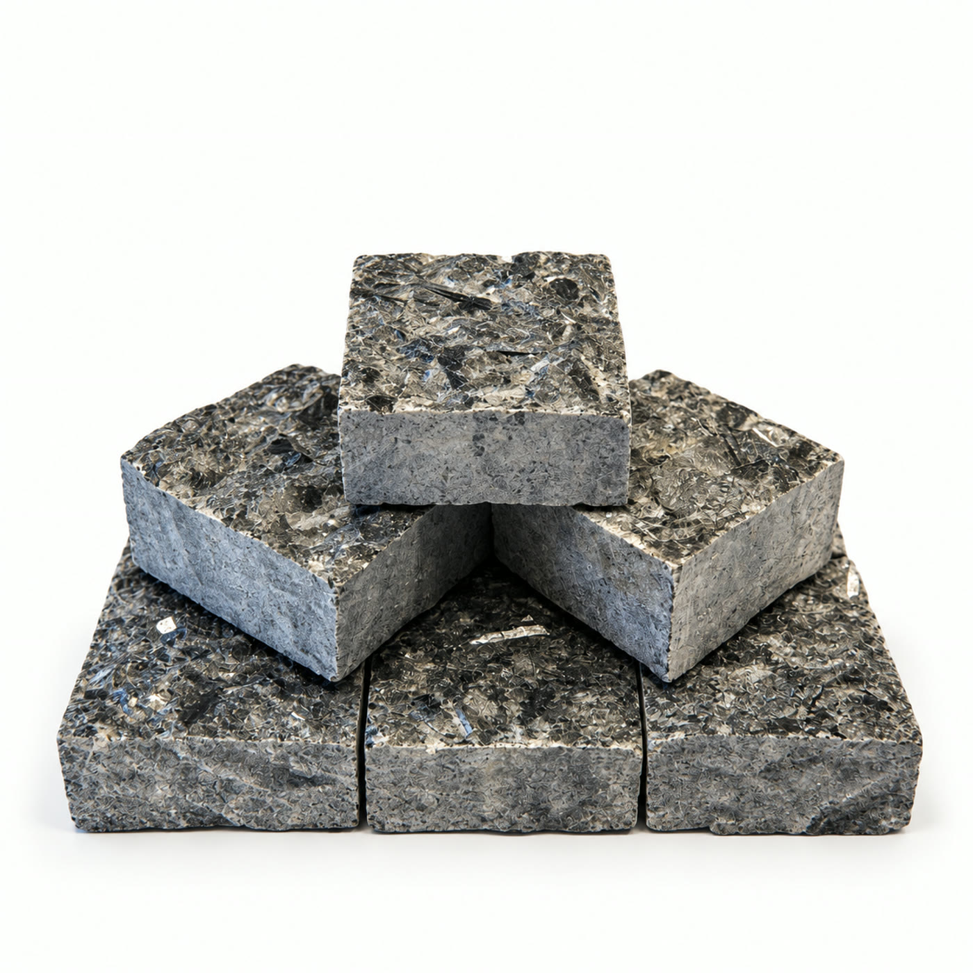 Piatră Granit Labro Extra Fațetat 4 laterale, suprafață natur, cod GRN-110, 10 × 10 × 5 cm, granit natural