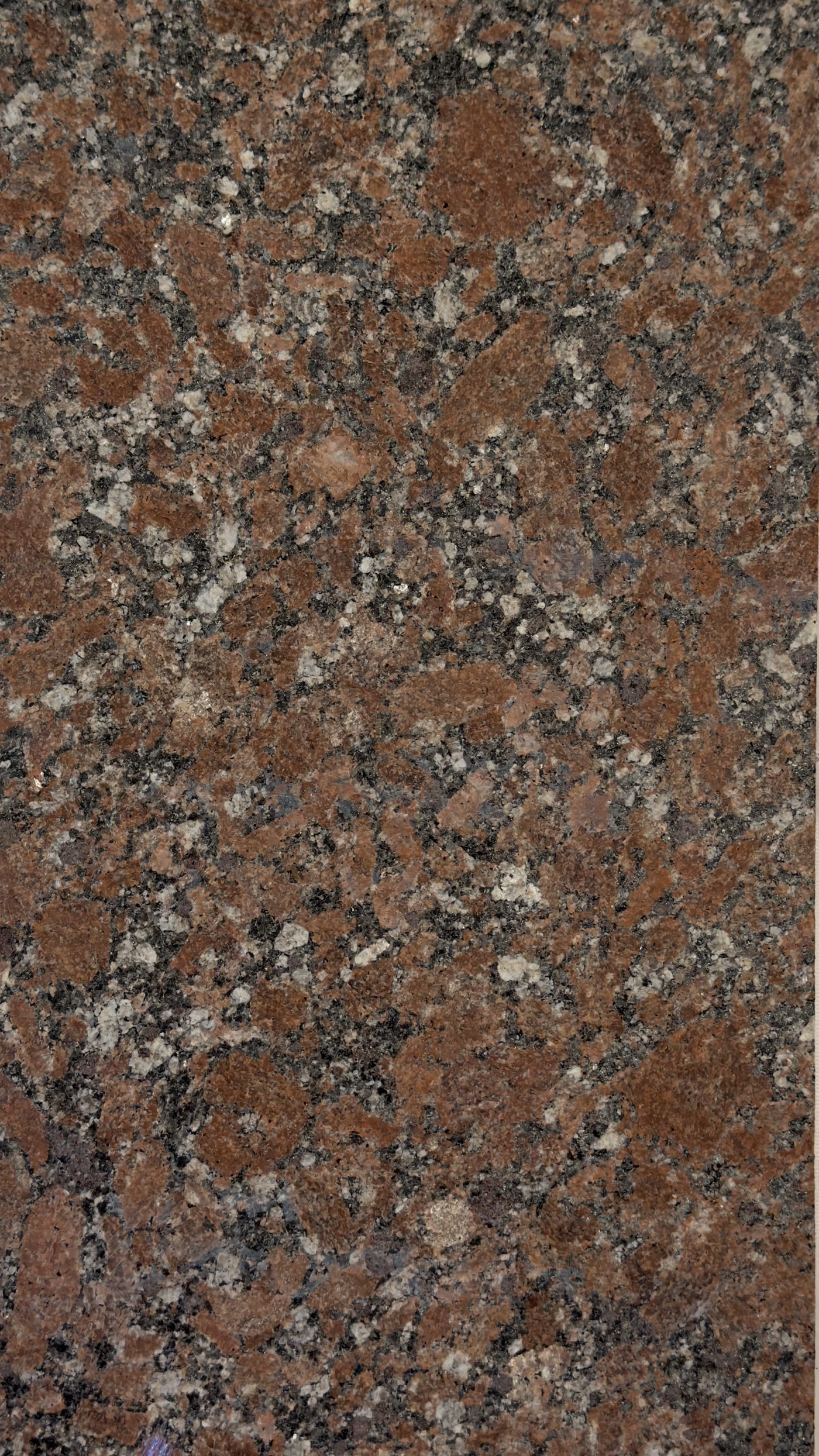 Piatră Granit Rosso Santiago Fațetat 4 laterale, suprafață fiamat, cod GRN-115, 60 × 30 × 3 cm, granit natural