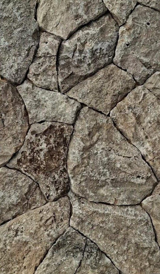 Travertin Poligonal Rock Face Silver, cod PNP-105, piatră naturală poligonală rock face